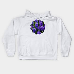 Purple Hyacinth Flower Clusters Kids Hoodie